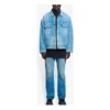 Balenciaga SS21 klassisk logo-Denim-jakke for menn, lyseblå 657608TDW154307