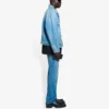 Balenciaga SS21 klassisk logo-Denim-jakke for menn, lyseblå 657608TDW154307