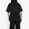 Balenciaga SS21-logo-trykk, løs passform, rund hals, korte ermer, svart, herre 641675TKV711069