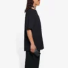 Balenciaga SS21-logo-trykk, løs passform, rund hals, korte ermer, svart, herre 641675TKV711069