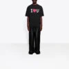Balenciaga SS21 Love kortærmet T-skjorte for menn, svart 612966TJVL51070