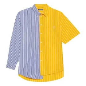 Balenciaga SS21-skjorte med striper og løse ermer for menn 658850TIM369086