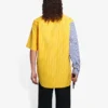 Balenciaga SS21-skjorte med striper og løse ermer for menn 658850TIM369086
