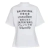 Balenciaga SS21 Word kortærmet skjorte for menn, hvit 641613TJVI59040