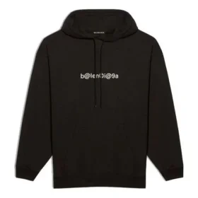 Balenciaga Symbolic Chest Logo for menn, svart 570811TIV511070