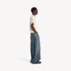 Balenciaga-T-skjorte for kvinner med medium passform og «Balenciaga Back»-motiv i kremfarge