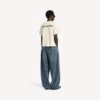 Balenciaga-T-skjorte for kvinner med medium passform og «Balenciaga Back»-motiv i kremfarge