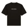 Balenciaga-T-skjorte for menn med symbolisk rund hals og alfabet-trykk, kort ermet, svart 620969TIV501070