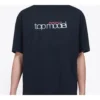 Balenciaga-top for menn, retro-strikket, slim fit, korte ermer, svart 612966TIV821000