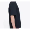 Balenciaga-top for menn, retro-strikket, slim fit, korte ermer, svart 612966TIV821000