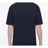 Balenciaga-top for menn, retro-strikket, slim fit, korte ermer, svart 612966TIV821000