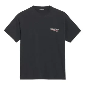 Balenciaga-trøye for menn med trykk, korte ermer, svart 570803TAV441000 Balenciaga-trøye for menn med trykk, korte ermer, svart 570803TAV441000