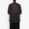Balenciaga-trøye for menn med trykk, stor størrelse, korte ermer, svart 641614TJV781000