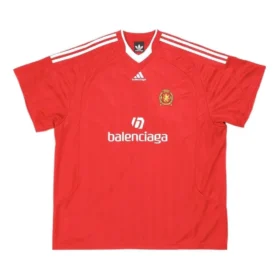 Balenciaga x adidas fotball-T-skjorte, oversized «Red» 723663TNV136400