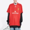 Balenciaga x adidas fotball-T-skjorte, oversized «Red» 723663TNV136400