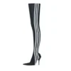 Balenciaga x adidas Knife Over The Knee Støvler «Black White» 724074W2ES11090