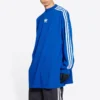 Balenciaga x adidas langermet T-skjorte, oversized «Blue» 728789TNVA65531