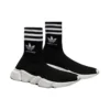 Balenciaga x adidas Originals Speed-Sneakers «Black White» 711189WBDV11090