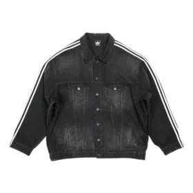 Balenciaga x adidas Oversized Denim Jakke «Black» 724775TNW541129