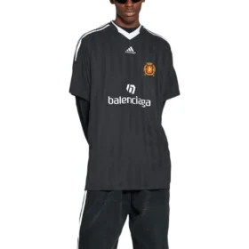 Balenciaga x adidas Oversized fotball-T-skjorte «Black» 723663TNV131000