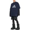 Balenciaga x adidas Oversized T-skjorte «Navy» 731769TNVA64356