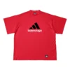 Balenciaga x adidas Oversized T-skjorte «Red» 712398TNVA66278