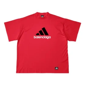 Balenciaga x adidas Oversized T-skjorte «Red» 712398TNVA66278
