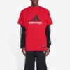 Balenciaga x adidas Oversized T-skjorte «Red» 712398TNVA66278