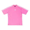 Balenciaga x adidas T-skjorte i medium passform «Neon Pink» 723955TNVU45280