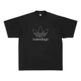 Balenciaga x adidas Trefoil T-skjorte «Black White» 723976TNVN81070 Balenciaga x adidas Trefoil T-skjorte «Black White» 723976TNVN81070