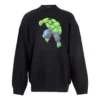 Balenciaga x Marvel bomullsgenser med Hulk-trykk og rund hals «Svart» 671125TLV581000