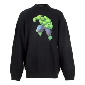 Balenciaga x Marvel bomullsgenser med Hulk-trykk og rund hals «Svart» 671125TLV581000 Balenciaga x Marvel bomullsgenser med Hulk-trykk og rund hals «Svart» 671125TLV581000