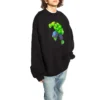 Balenciaga x Marvel bomullsgenser med Hulk-trykk og rund hals «Svart» 671125TLV581000