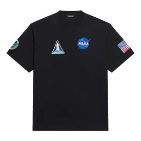 Balenciaga x NASA Crossover Space Retro T-skjorte med korte ermer «Black» 651795TKVD71070