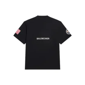 Balenciaga x NASA Crossover Space Retro T-skjorte med korte ermer «Black» 651795TKVD71070