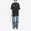 Balenciaga x NASA Crossover Space Retro T-skjorte med korte ermer «Black» 651795TKVD71070