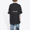 Balenciaga x NASA Crossover Space Retro T-skjorte med korte ermer «Black» 651795TKVD71070