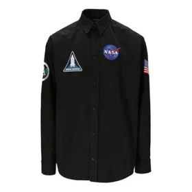 Balenciaga x NASA Space Multi-Patch-skjorte «Black» 663076TYB181000 Balenciaga x NASA Space Multi-Patch-skjorte «Black» 663076TYB181000