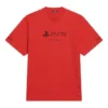 Balenciaga x PlayStation-samarbeid FW21 PS5 Alfabetisk geometrisk mønster, kort ermet, unisex, rød 651795TKVF36552