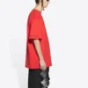 Balenciaga x PlayStation-samarbeid FW21 PS5 Alfabetisk geometrisk mønster, kort ermet, unisex, rød 651795TKVF36552