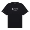Balenciaga x PlayStation-samarbeid: PS5-alfabet med geometrisk mønster, kortærmet unisex-trøye, svart 651795TKVF31070