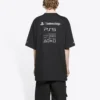 Balenciaga x PlayStation-samarbeid: PS5-alfabet med geometrisk mønster, kortærmet unisex-trøye, svart 651795TKVF31070