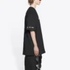 Balenciaga x PlayStation-samarbeid: PS5-alfabet med geometrisk mønster, kortærmet unisex-trøye, svart 651795TKVF31070