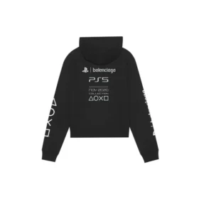 Balenciaga x PlayStation Unisex FW21 med trykk, svart 657034TKVF41070