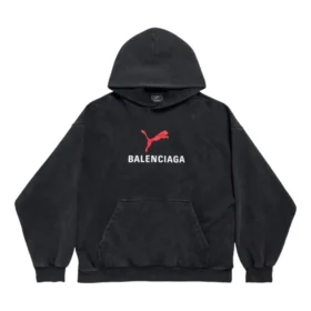 Balenciaga x Puma-hettegensere, medium passform «Black Faded» 767877TTVA41041 Balenciaga x Puma-hettegensere, medium passform «Black Faded» 767877TTVA41041