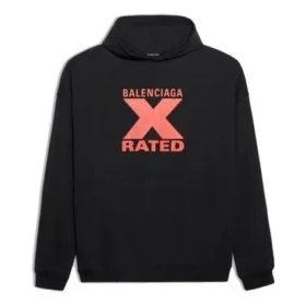 Balenciaga X-Rated for menn, svart/rød/svart 620973TIVA81076 Balenciaga X-Rated for menn, svart/rød/svart 620973TIVA81076