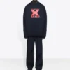 Balenciaga X-Rated for menn, svart/rød/svart 620973TIVA81076