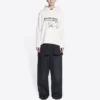 Balenciaga x RuPaul Crossover FW21-genser med alfabet-trykk for menn, kremhvit 670946TLV569057