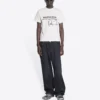 Balenciaga x RuPaul, felles signert, FW21, bokstavtrykk, rund krage, herre, hvit 670943TLV579057
