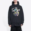 Balenciaga x THE SIMPSONS bomullshettegenser, vid passform «Black» 674986TLVG81000